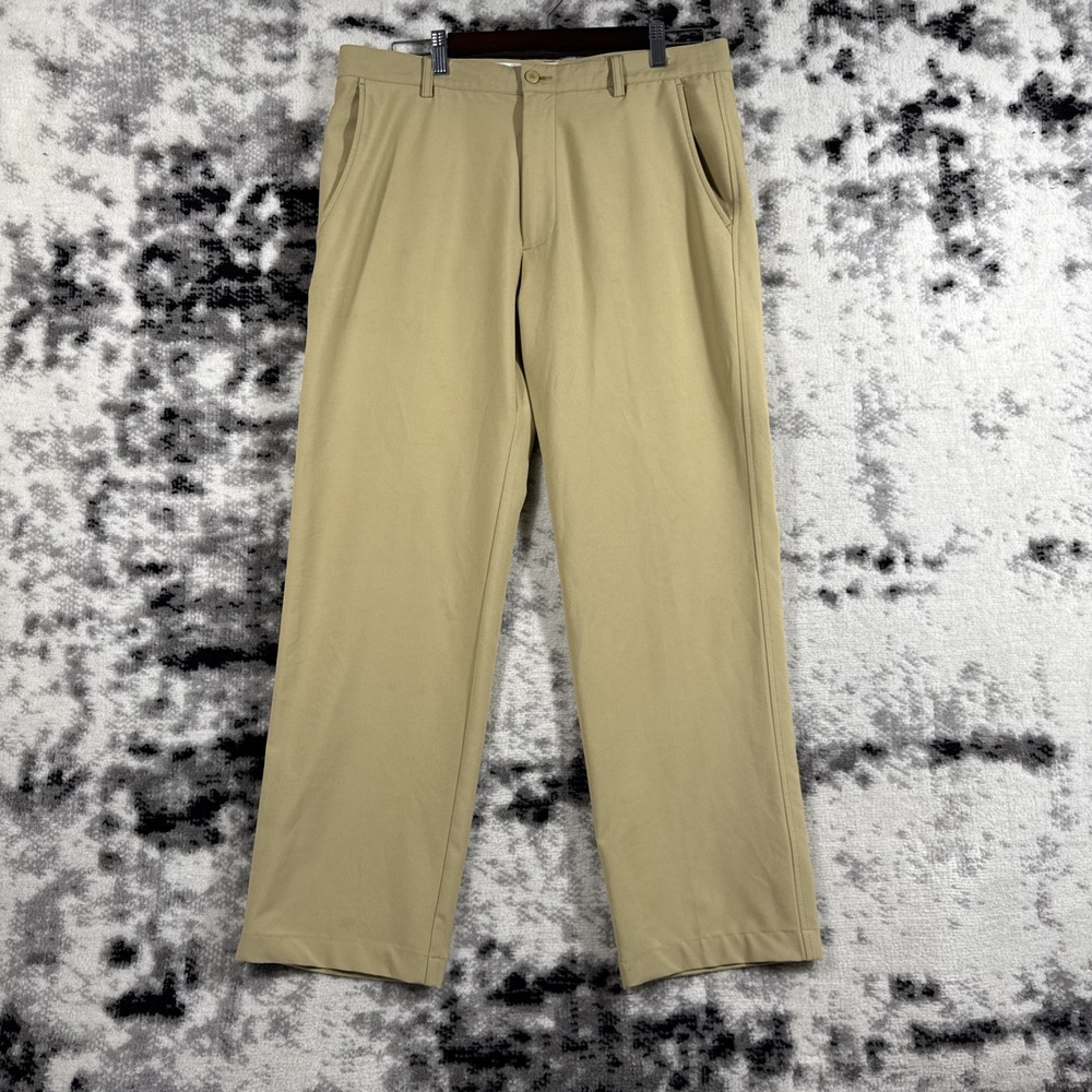 Footjoy Pants Mens Size 34x31 Beige Straight Leg Performance Golf Preppy Comfort